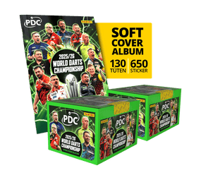 Panini PDC World Darts Championship 2025/26 - Softcover Mega Bundle mit zwei Stickerboxen