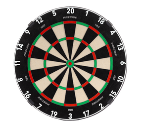 Precise 180 Endorphine Steeldartboard mit Nummernring - Classic White