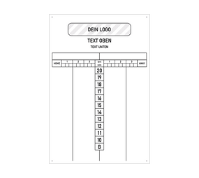 Scoreboard mit Wunschdruck 40 x 60 cm