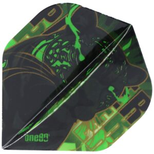 Dart Flights schwarz grün mit dem  Panther