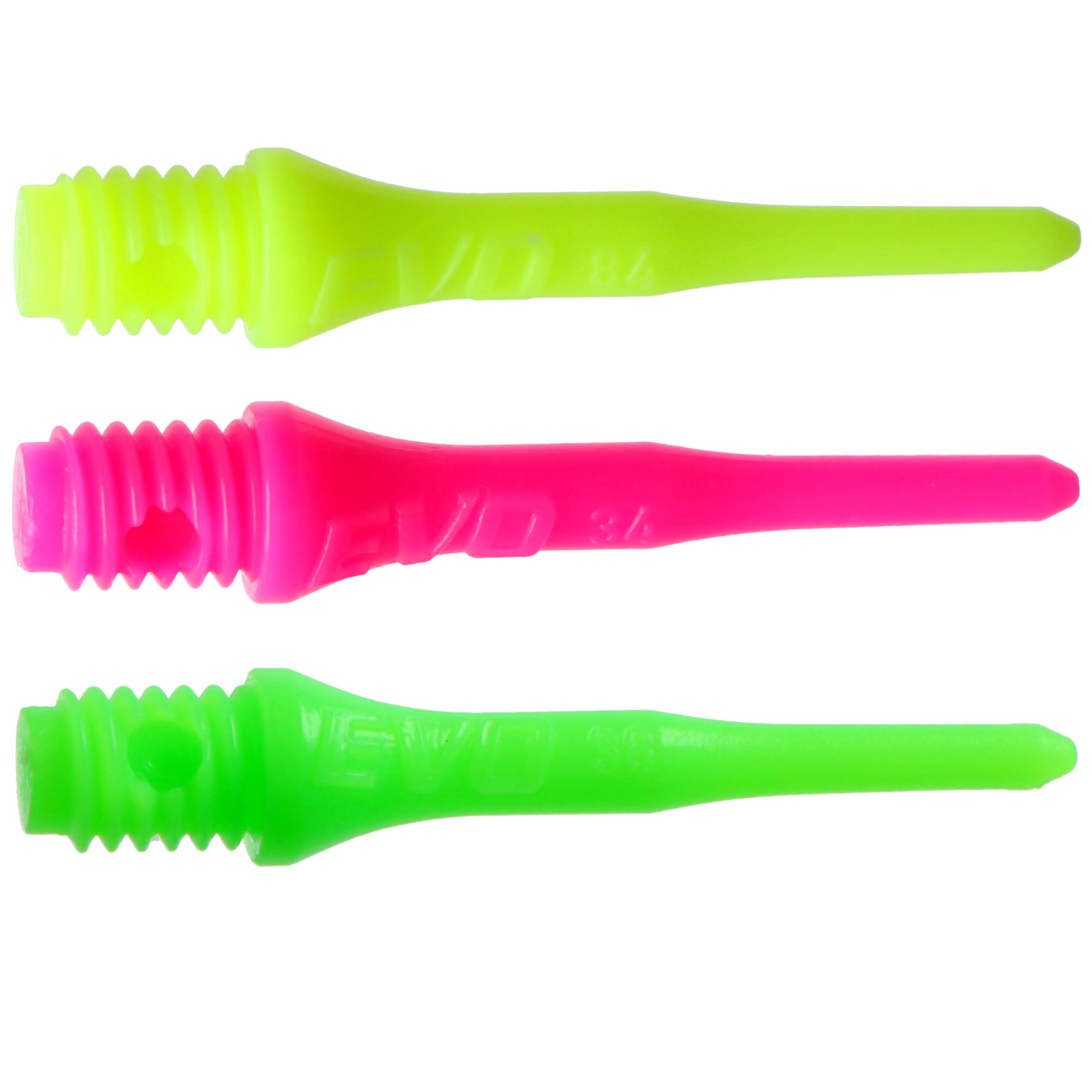 EVO Dartspitzen neongrün-neongelb-pink