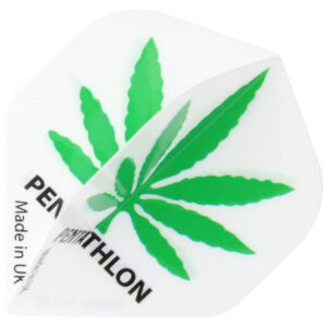 Pentathlon Dartflight Cannabis weiß