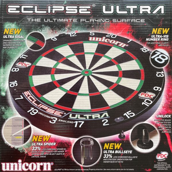 Unicorn Eclipse Ultra Dartboard mit UniLock PDC Ultra