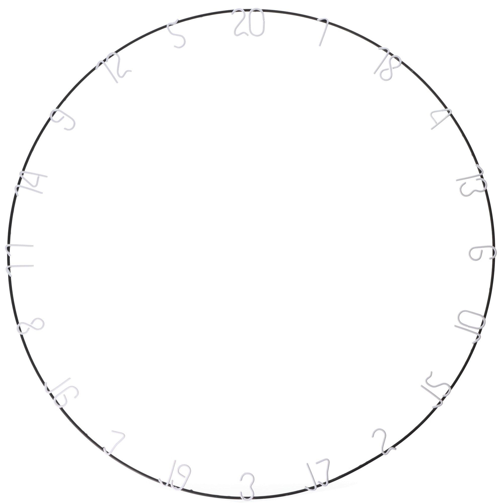 Zahlenring, der Metal Ring weiß, schwarz 1 Zahlenring