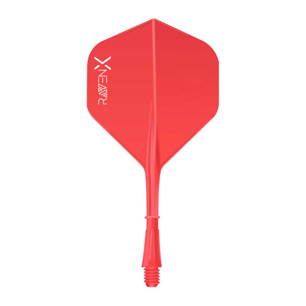 RavenX Dart Flights - Schaft und Flight in einem - 6 St?ck - No.2 Rot