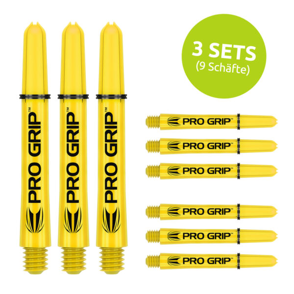 Target Pro Grip Schaft - Gelb / Yellow - 3 Sets Medium 48 mm