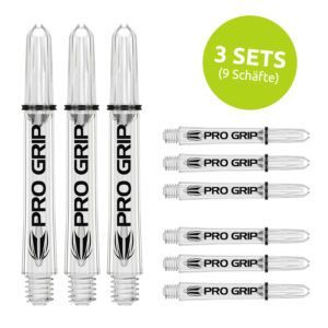 Target Pro Grip Schaft - Transparent / Clear - 3 Sets Medium 48 mm