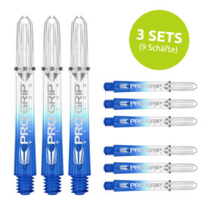 Target Pro Grip Schaft - Vision Blue - 3 Sets Medium 48 mm