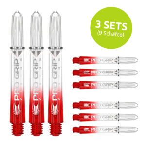 Target Pro Grip Schaft - Vision Red / Rot - 3 Sets Medium 48 mm
