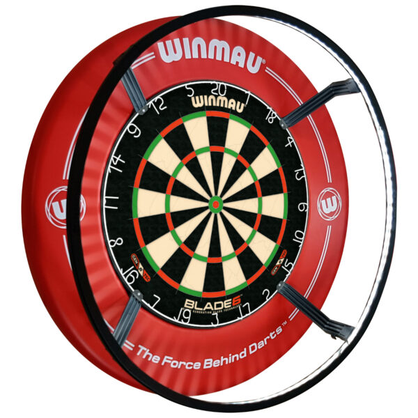 Winmau Blade 6 Set mit Surround rot und Target Corona Lichtring